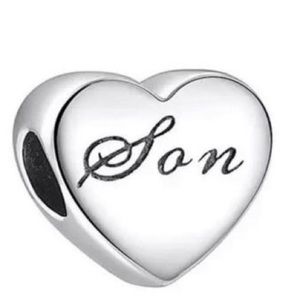 925 Sterling silver SON Heart charm